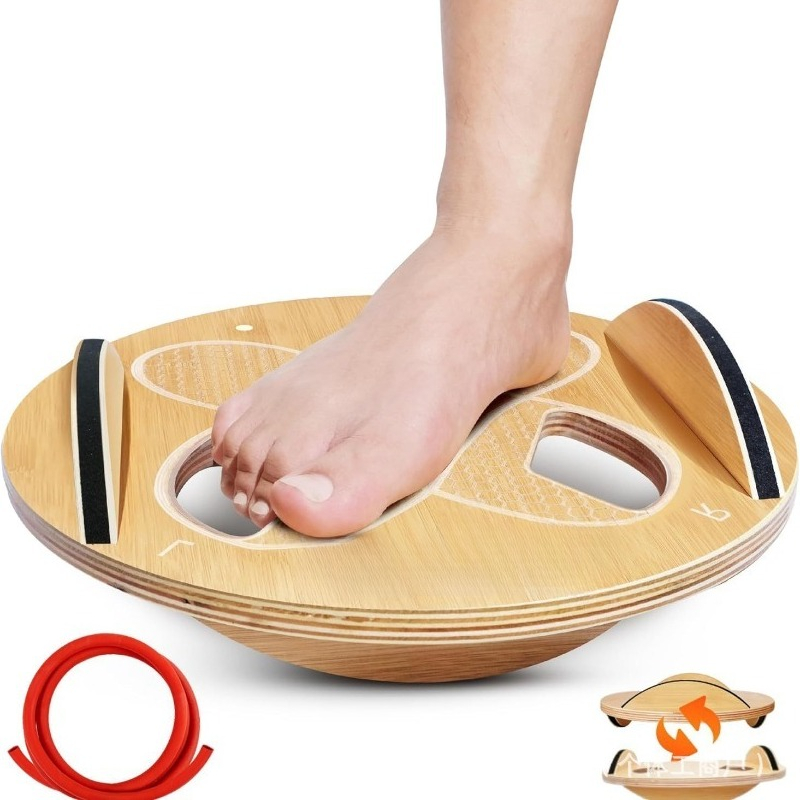 Yoga Fitness Training - Wooden Fitness Balance Board Adult Foot