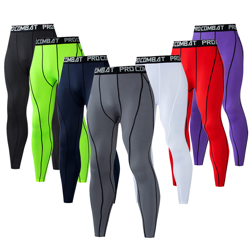 Yoga Fitness Pants - Men Compression Tight Leggings Running Sports
