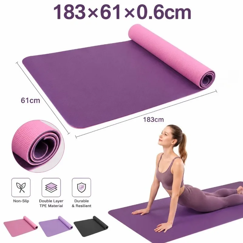 Yoga Fitness Mat - Yoga Mats Anti-slip Sport Fitness Mat