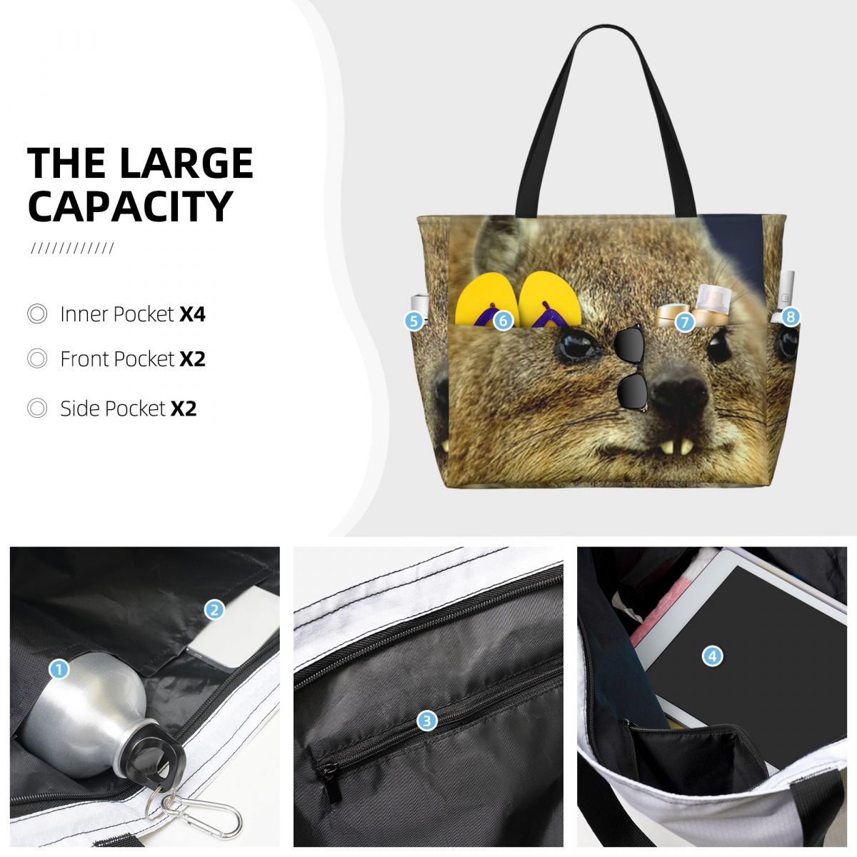 Rock Hyrax Photo Beach Tote Ba – Yoga Fitness Gym Photos Bewertung und Preis