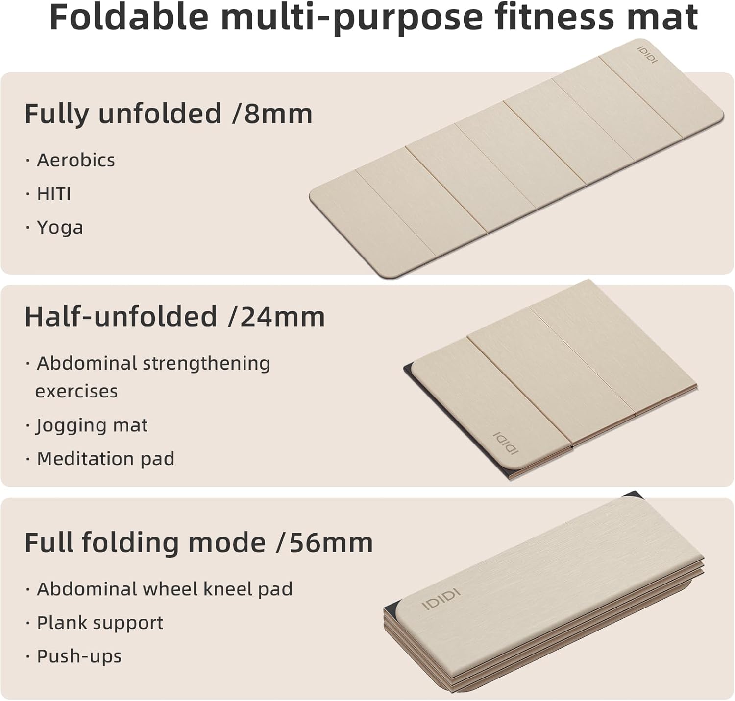 Foldable Yoga Mat Extra Thick  – Yoga Fitness Mat Bewertung und Preis