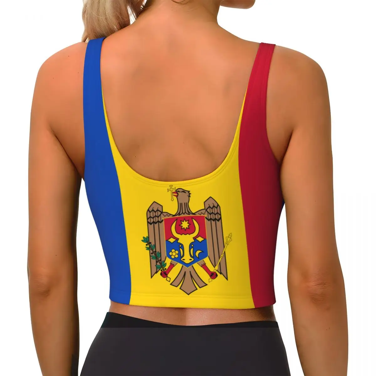 Moldova Flag Basic Tops Women  – Yoga Fitness Women Bewertung und Preis