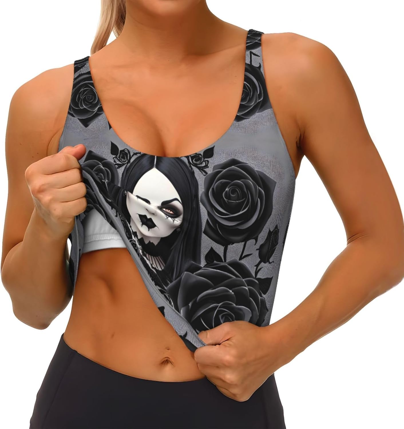 gothic black roses Printed Wom – Yoga Fitness Women Bewertung und Preis