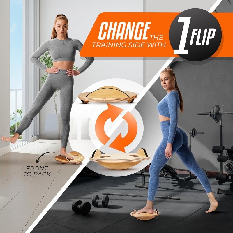 Wooden Fitness Balance Board A – Yoga Fitness Training Bewertung und Preis