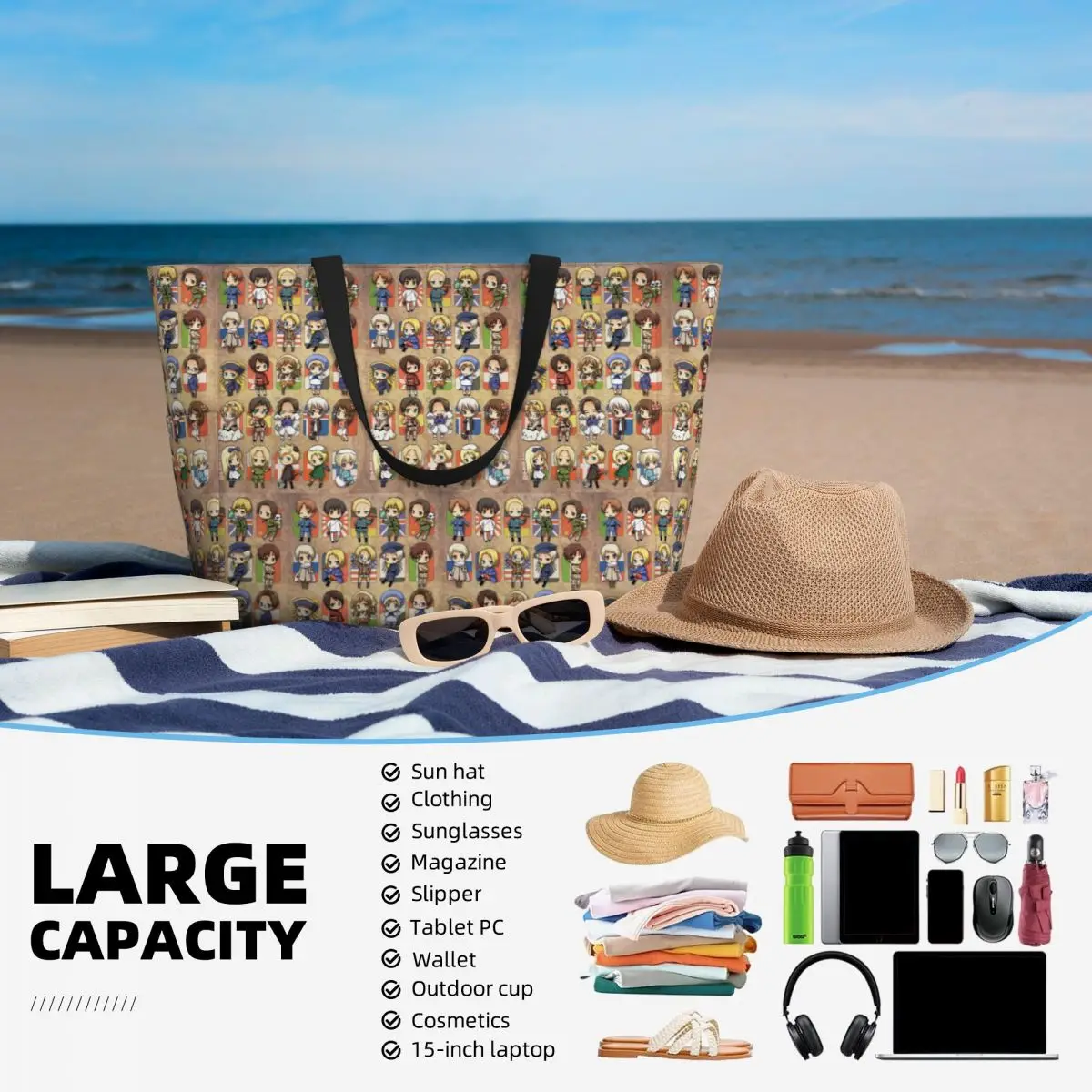 Hetalia Group Beach Tote Bag S – Yoga Fitness Group Bewertung und Preis
