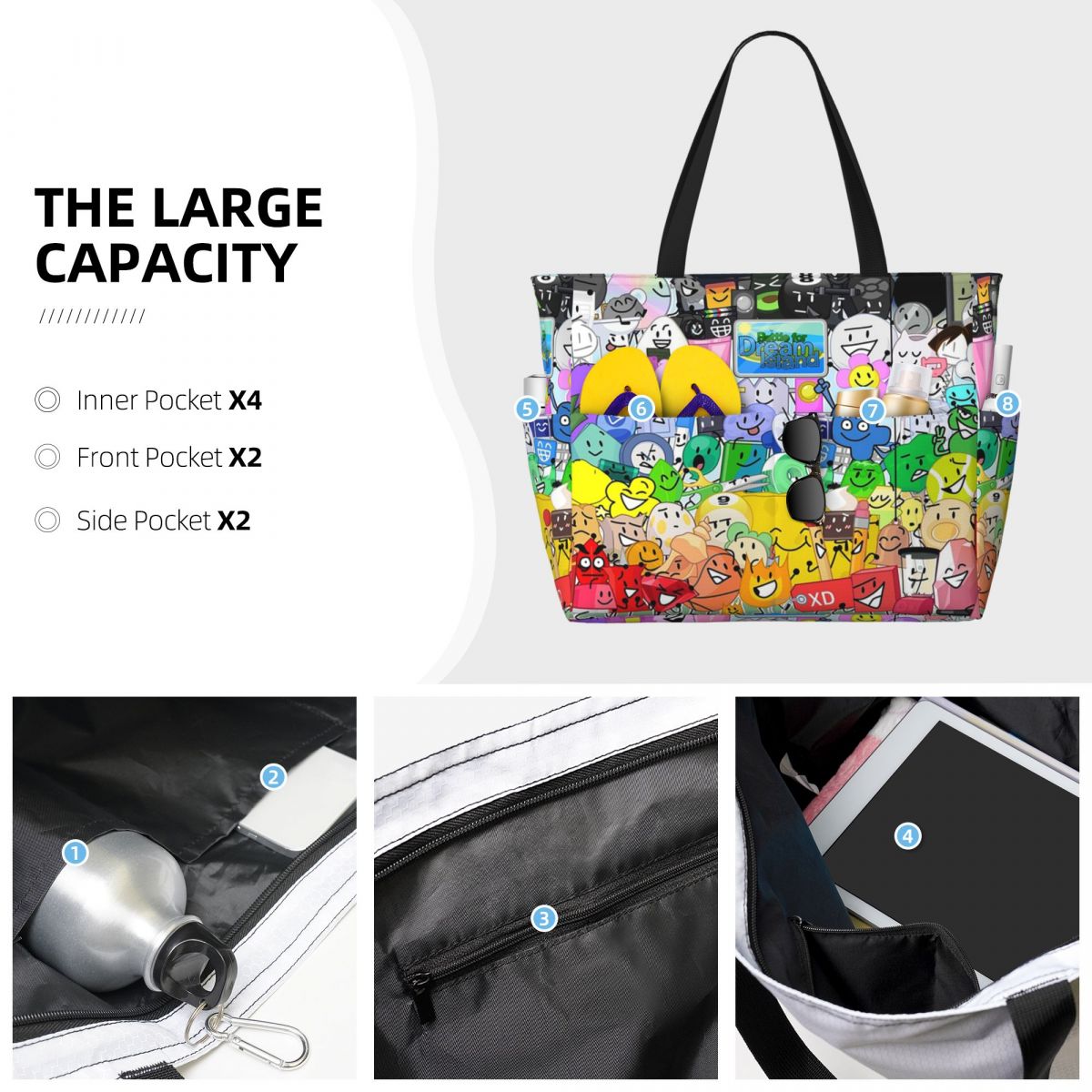 BFDI Group Picture Beach Tote  – Yoga Fitness Group Bewertung und Preis