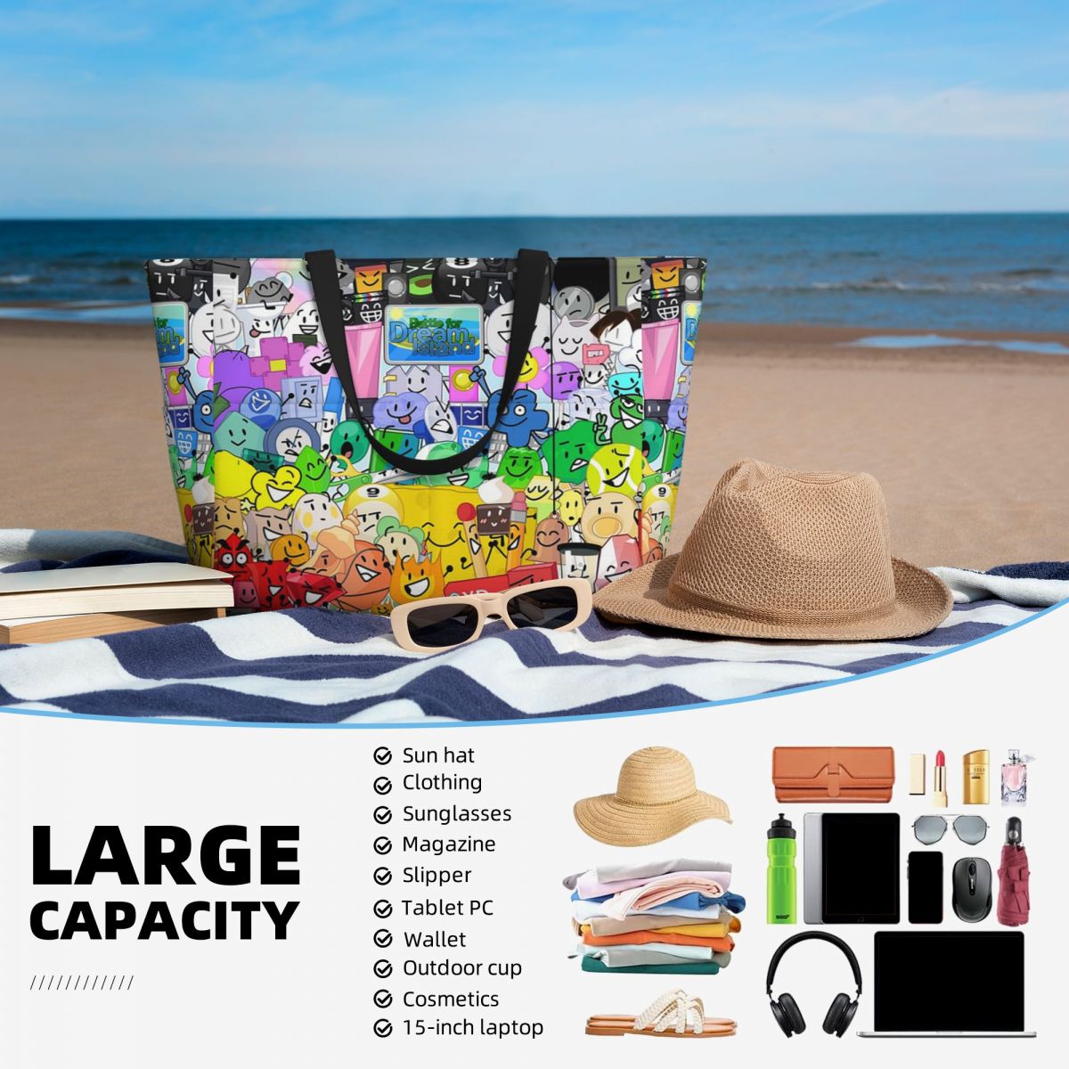 BFDI Group Picture Beach Tote  – Yoga Fitness Group Bewertung und Preis