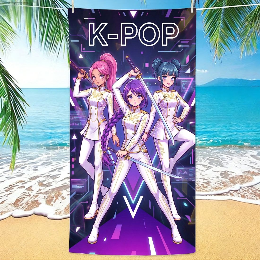 K-POP Style Beach Towel Girl G – Yoga Fitness Group Bewertung und Preis