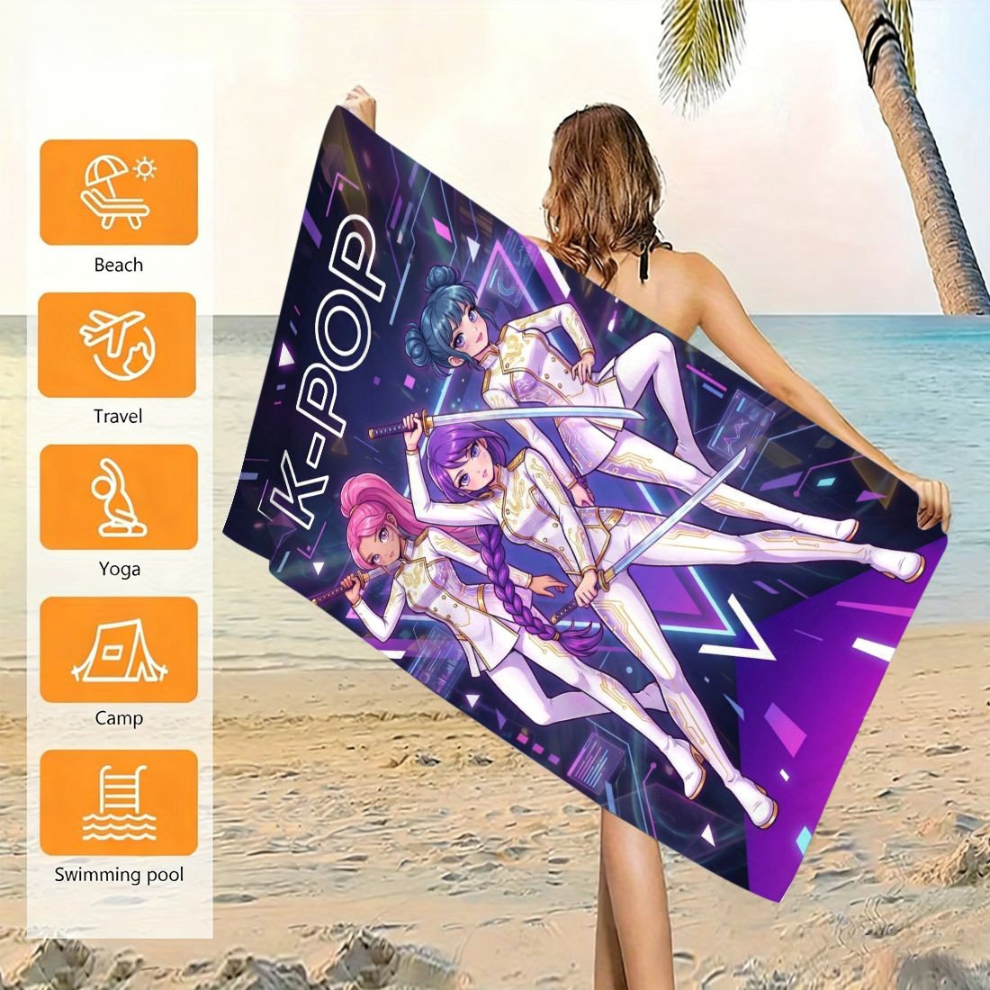 K-POP Style Beach Towel Girl G – Yoga Fitness Group Bewertung und Preis