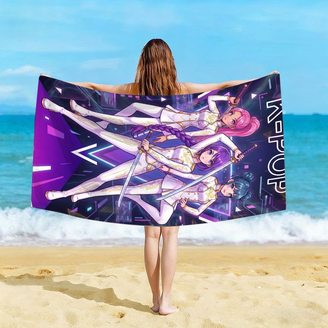 K-POP Style Beach Towel Girl G – Yoga Fitness Group Bewertung und Preis