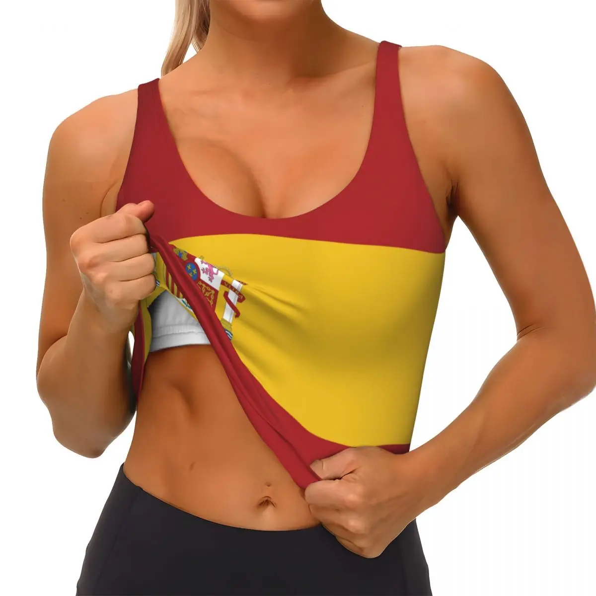 Spain Flag Basic Tops Women Sa – Yoga Fitness Women Bewertung und Preis