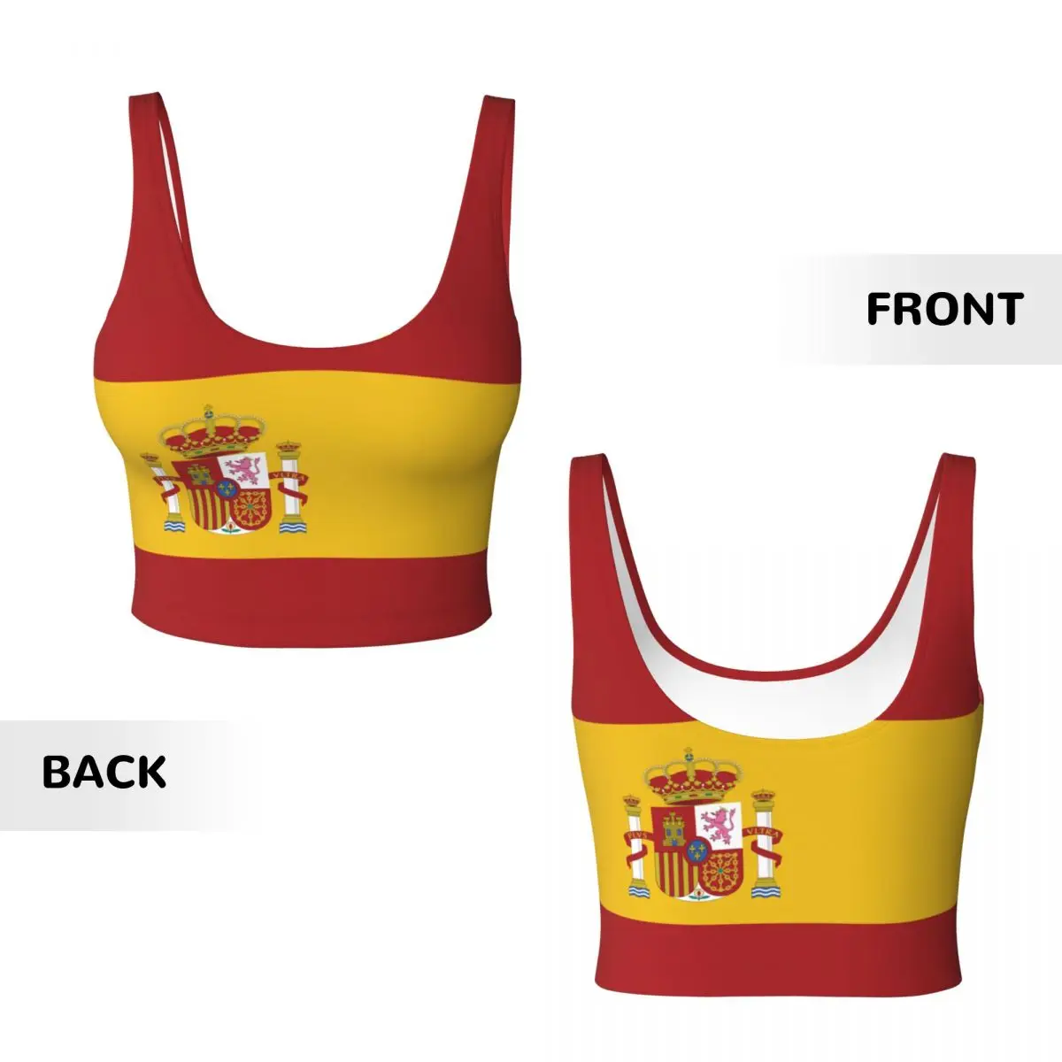 Spain Flag Basic Tops Women Sa – Yoga Fitness Women Bewertung und Preis
