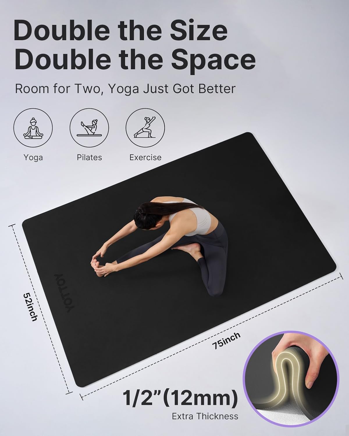 Large Yoga Mat 75x52x1/2in, Ex – Yoga Fitness Mat Bewertung und Preis