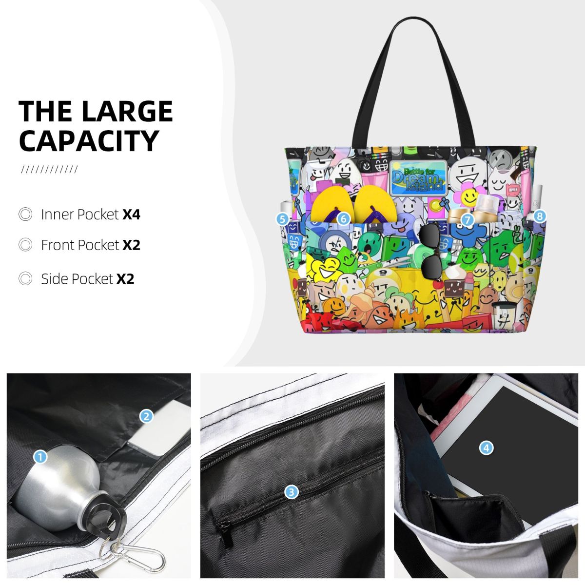BFDI Group Picture Beach Tote  – Yoga Fitness Group Bewertung und Preis