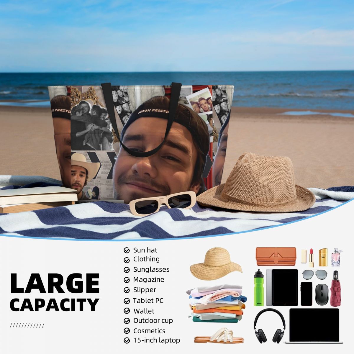 Liam Payne Photo Collage Beach – Yoga Fitness Gym Photos Bewertung und Preis